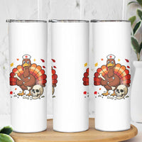 Funny Thanksgiving Nurse Turkey Skinny Tumbler Fall RN - Wonder Print Shop
