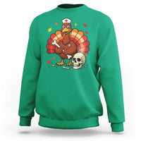 Funny Thanksgiving Nurse Turkey Sweatshirt Fall RN - Wonder Print Shop