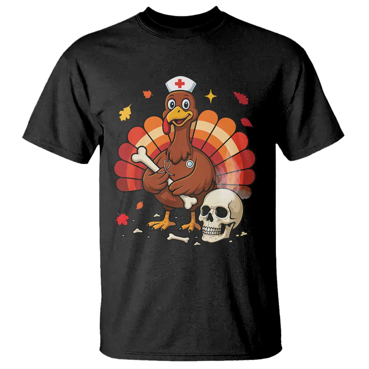 Funny Thanksgiving Nurse Turkey T Shirt Fall RN - Wonder Print Shop