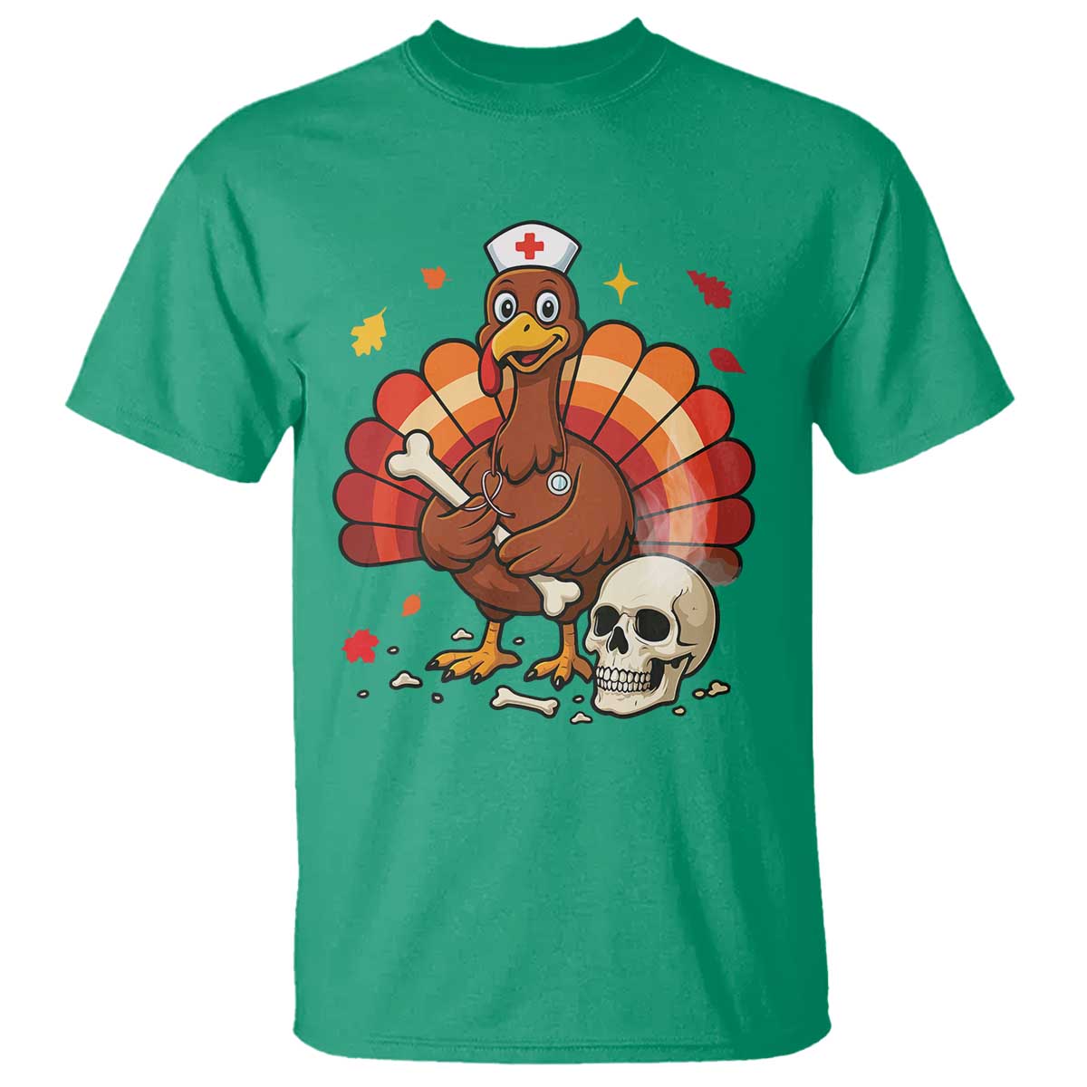 Funny Thanksgiving Nurse Turkey T Shirt Fall RN - Wonder Print Shop