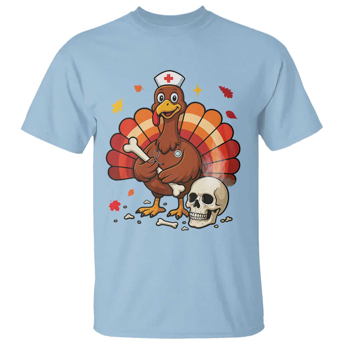 Funny Thanksgiving Nurse Turkey T Shirt Fall RN - Wonder Print Shop