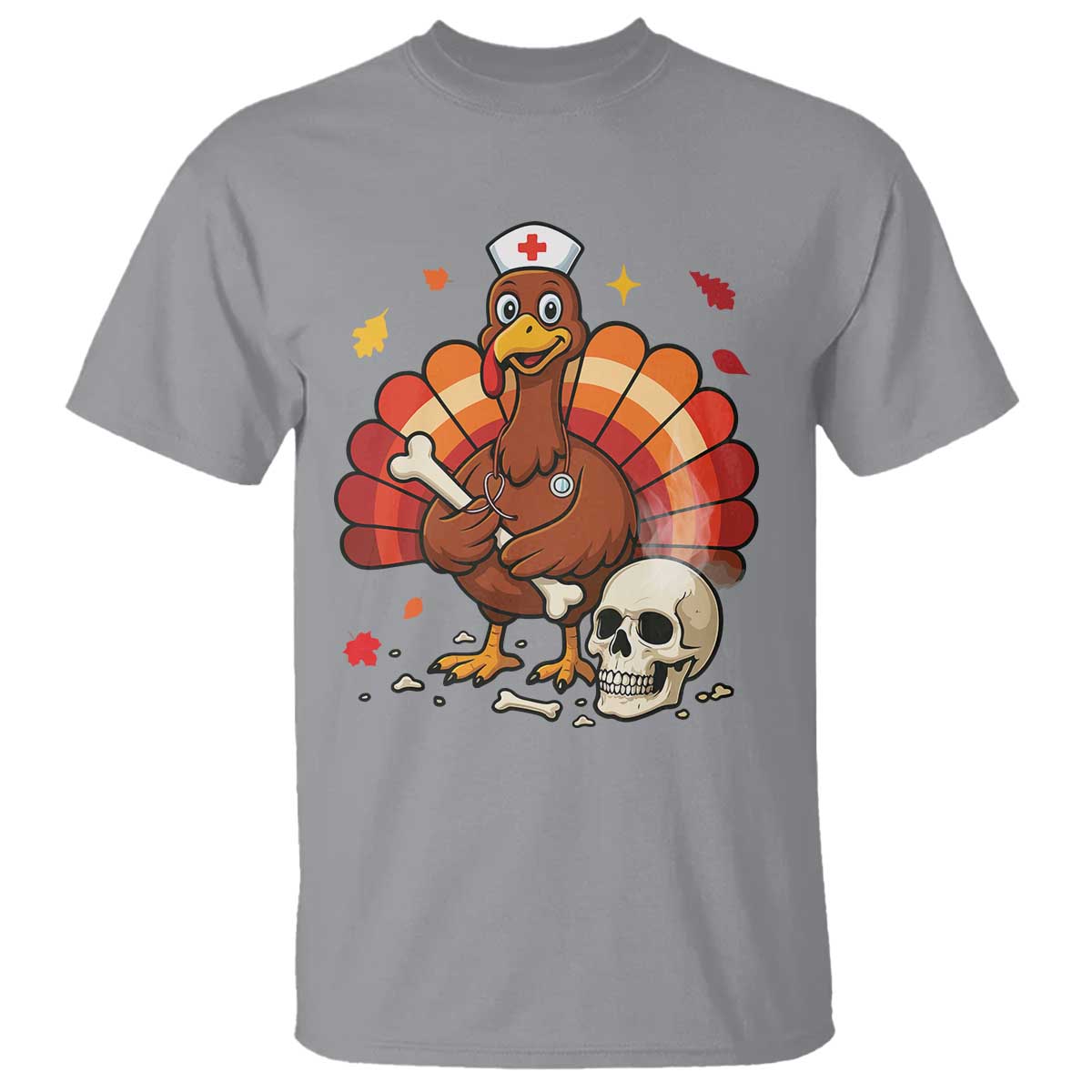 Funny Thanksgiving Nurse Turkey T Shirt Fall RN - Wonder Print Shop
