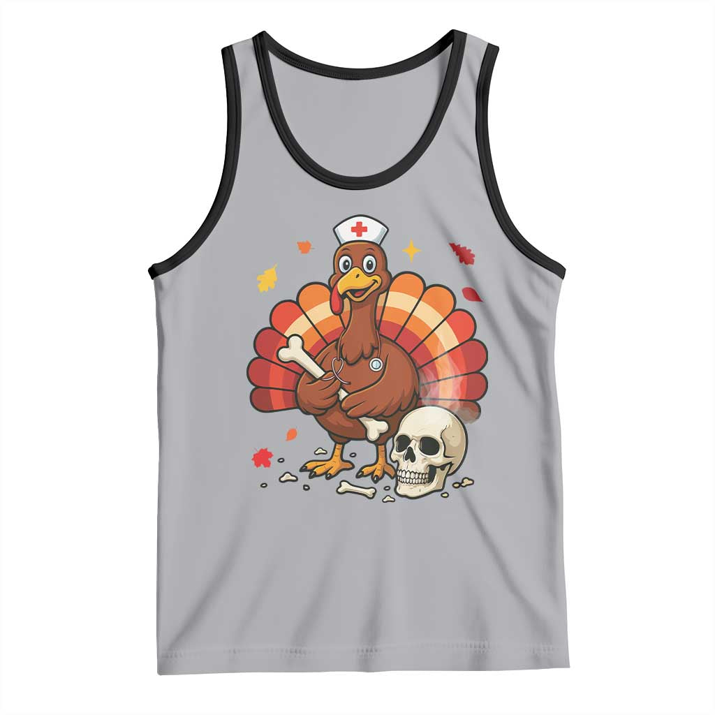 Funny Thanksgiving Nurse Turkey Tank Top Fall RN - Wonder Print Shop