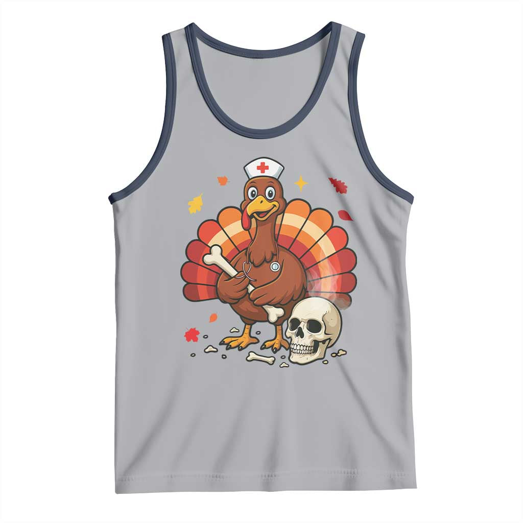 Funny Thanksgiving Nurse Turkey Tank Top Fall RN - Wonder Print Shop