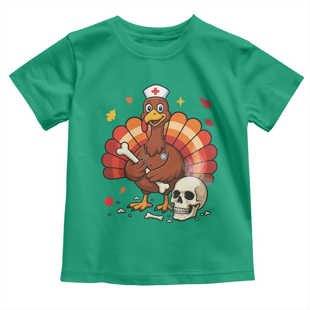 Funny Thanksgiving Nurse Turkey Toddler T Shirt Fall RN - Wonder Print Shop