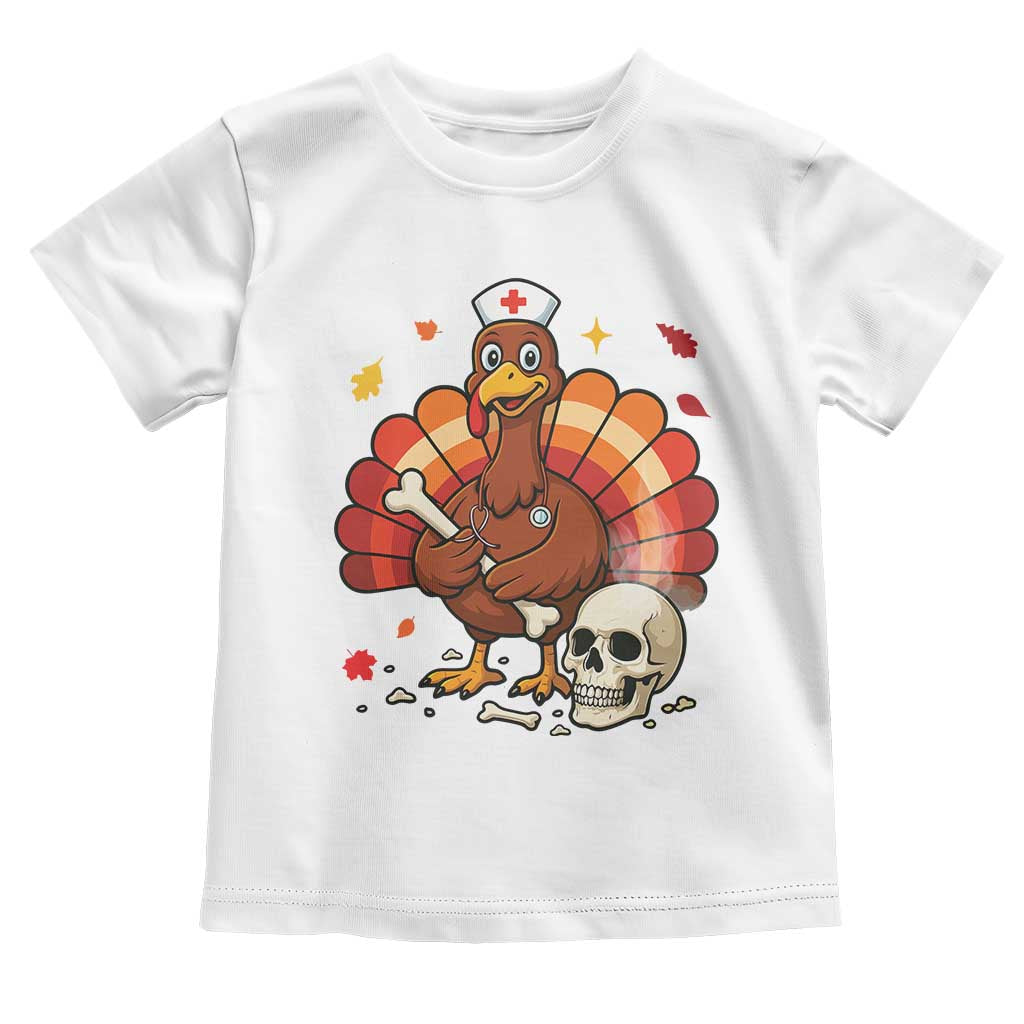 Funny Thanksgiving Nurse Turkey Toddler T Shirt Fall RN - Wonder Print Shop
