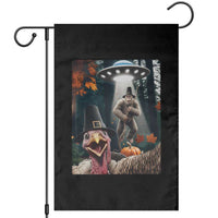 Thanksgiving Funny Bigfoot Turkey Selfie Garden Flag - Wonder Print Shop