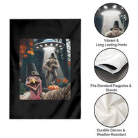 Thanksgiving Funny Bigfoot Turkey Selfie Garden Flag - Wonder Print Shop