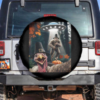 Thanksgiving Funny Bigfoot Turkey Selfie Spare Tire Cover - Wonder Print Shop