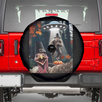 Thanksgiving Funny Bigfoot Turkey Selfie Spare Tire Cover - Wonder Print Shop