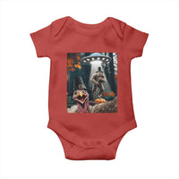 Thanksgiving Funny Bigfoot Turkey Selfie Baby Onesie - Wonder Print Shop