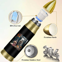 Thanksgiving Funny Bigfoot Turkey Selfie Bullet Tumbler - Wonder Print Shop