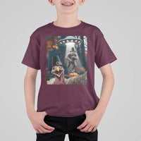 Thanksgiving Funny Bigfoot Turkey Selfie T Shirt For Kid - Wonder Print Shop
