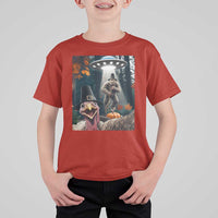 Thanksgiving Funny Bigfoot Turkey Selfie T Shirt For Kid - Wonder Print Shop