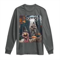 Thanksgiving Funny Bigfoot Turkey Selfie Long Sleeve Shirt - Wonder Print Shop