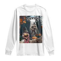 Thanksgiving Funny Bigfoot Turkey Selfie Long Sleeve Shirt - Wonder Print Shop