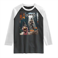 Thanksgiving Funny Bigfoot Turkey Selfie Raglan Shirt - Wonder Print Shop