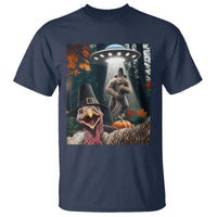 Thanksgiving Funny Bigfoot Turkey Selfie T Shirt - Wonder Print Shop