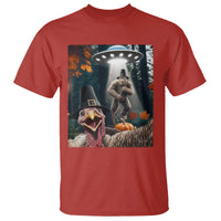 Thanksgiving Funny Bigfoot Turkey Selfie T Shirt - Wonder Print Shop