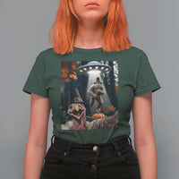 Thanksgiving Funny Bigfoot Turkey Selfie T Shirt For Women - Wonder Print Shop