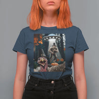 Thanksgiving Funny Bigfoot Turkey Selfie T Shirt For Women - Wonder Print Shop