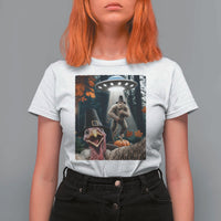 Thanksgiving Funny Bigfoot Turkey Selfie T Shirt For Women - Wonder Print Shop