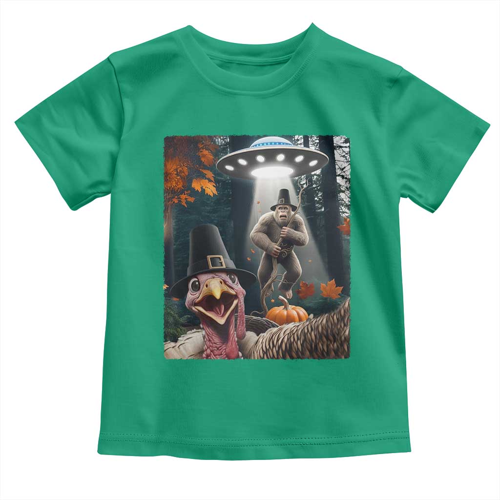 Thanksgiving Funny Bigfoot Turkey Selfie Toddler T Shirt - Wonder Print Shop