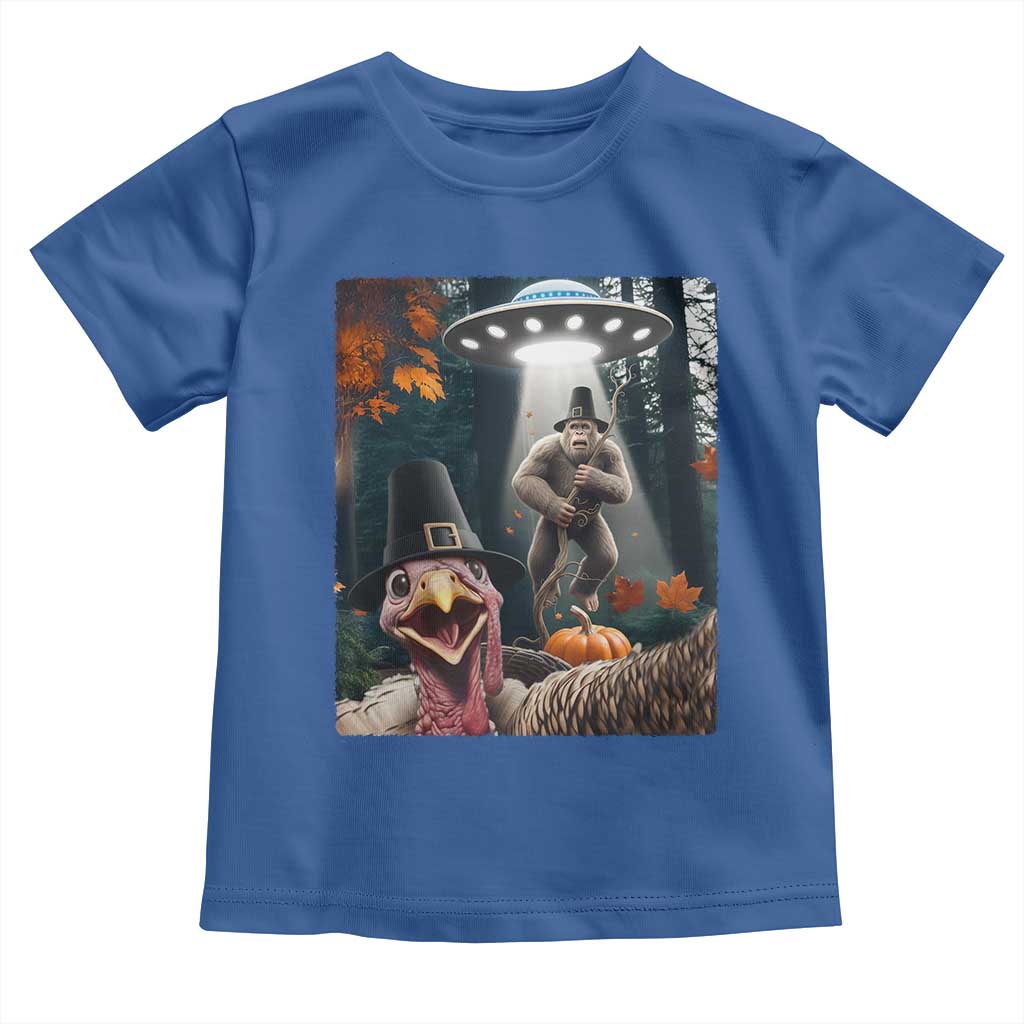 Thanksgiving Funny Bigfoot Turkey Selfie Toddler T Shirt - Wonder Print Shop