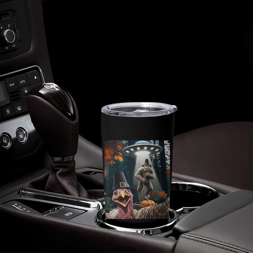 Thanksgiving Funny Bigfoot Turkey Selfie Tumbler Cup - Wonder Print Shop