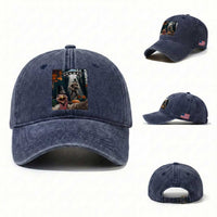 Thanksgiving Funny Bigfoot Turkey Selfie Washed Cotton Baseball Cap