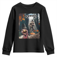 Thanksgiving Funny Bigfoot Turkey Selfie Youth Sweatshirt - Wonder Print Shop