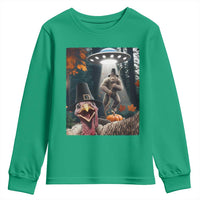Thanksgiving Funny Bigfoot Turkey Selfie Youth Sweatshirt - Wonder Print Shop