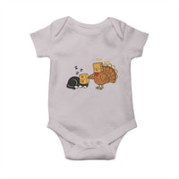 Funny Thanksgiving Baby Onesie Turkey Fake Cat Meow - Wonder Print Shop