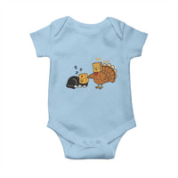 Funny Thanksgiving Baby Onesie Turkey Fake Cat Meow - Wonder Print Shop