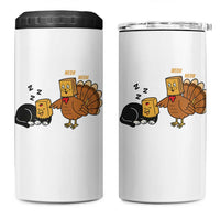 Funny Thanksgiving 4 in 1 Can Cooler Tumbler Turkey Fake Cat Meow - Wonder Print Shop