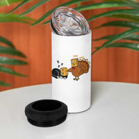 Funny Thanksgiving 4 in 1 Can Cooler Tumbler Turkey Fake Cat Meow - Wonder Print Shop