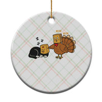 Funny Thanksgiving Ceramic Ornament Turkey Fake Cat Meow - Wonder Print Shop