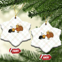 Funny Thanksgiving Ceramic Ornament Turkey Fake Cat Meow - Wonder Print Shop