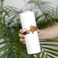 Funny Thanksgiving Skinny Tumbler Turkey Fake Cat Meow - Wonder Print Shop