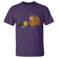 Funny Thanksgiving T Shirt Turkey Fake Cat Meow - Wonder Print Shop
