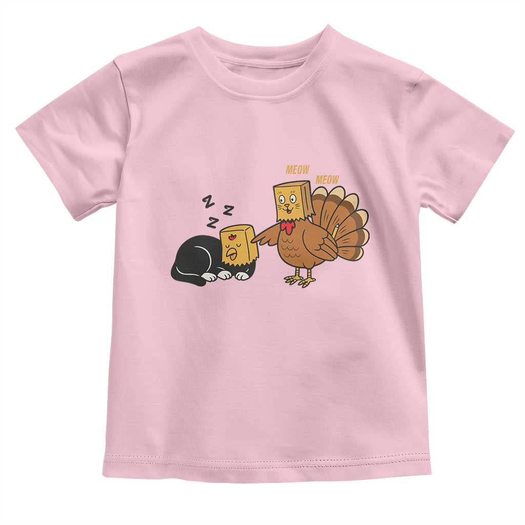 Funny Thanksgiving Toddler T Shirt Turkey Fake Cat Meow - Wonder Print Shop