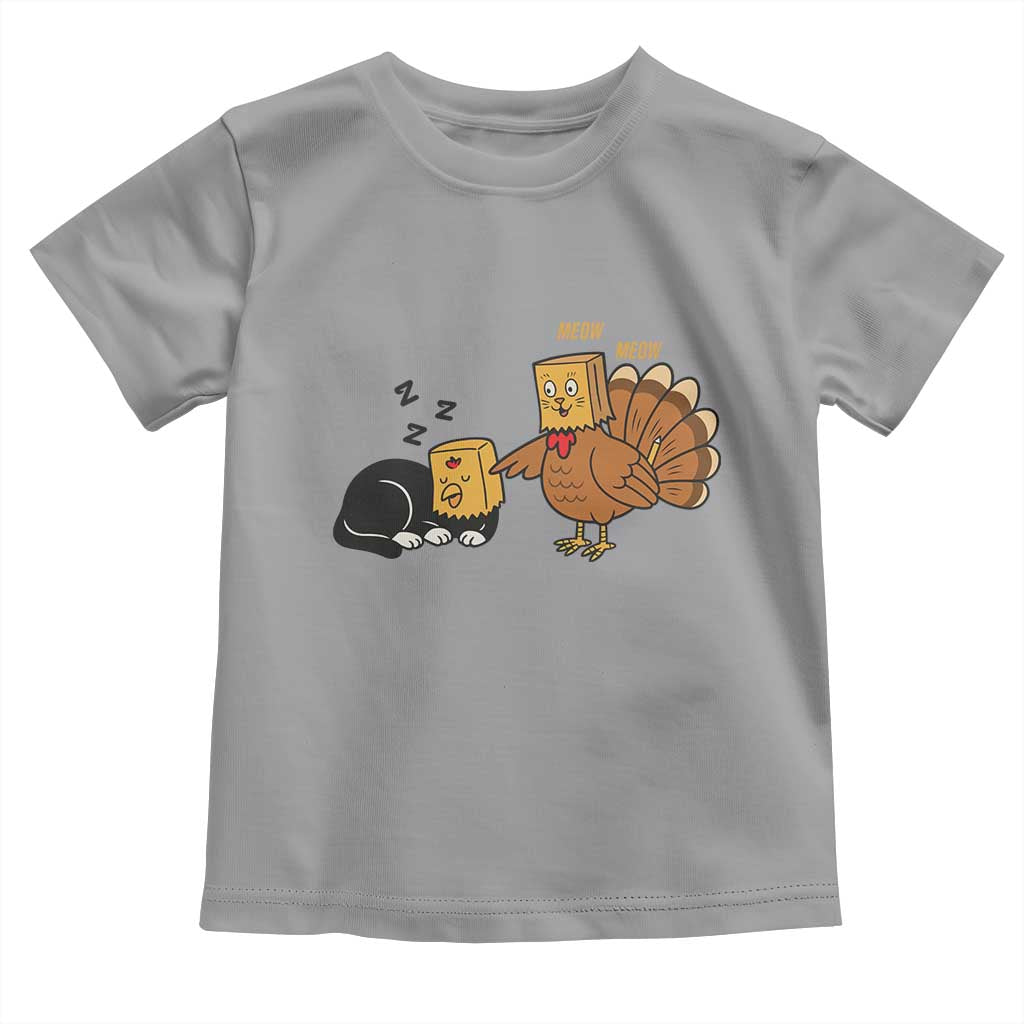 Funny Thanksgiving Toddler T Shirt Turkey Fake Cat Meow - Wonder Print Shop