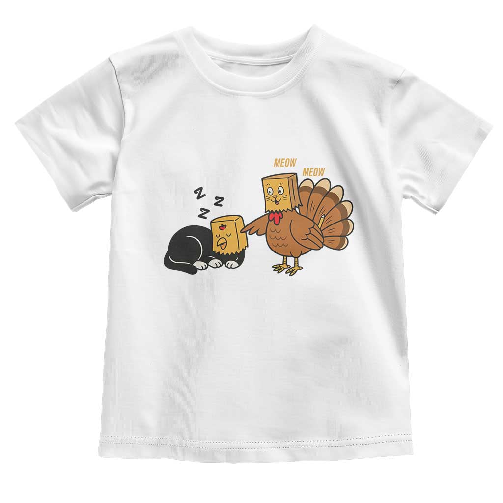 Funny Thanksgiving Toddler T Shirt Turkey Fake Cat Meow - Wonder Print Shop