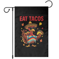 Funny Turkey Thanksgiving Garden Flag Eat Tacos - Wonder Print Shop