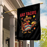 Funny Turkey Thanksgiving Garden Flag Eat Tacos - Wonder Print Shop