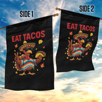 Funny Turkey Thanksgiving Garden Flag Eat Tacos - Wonder Print Shop