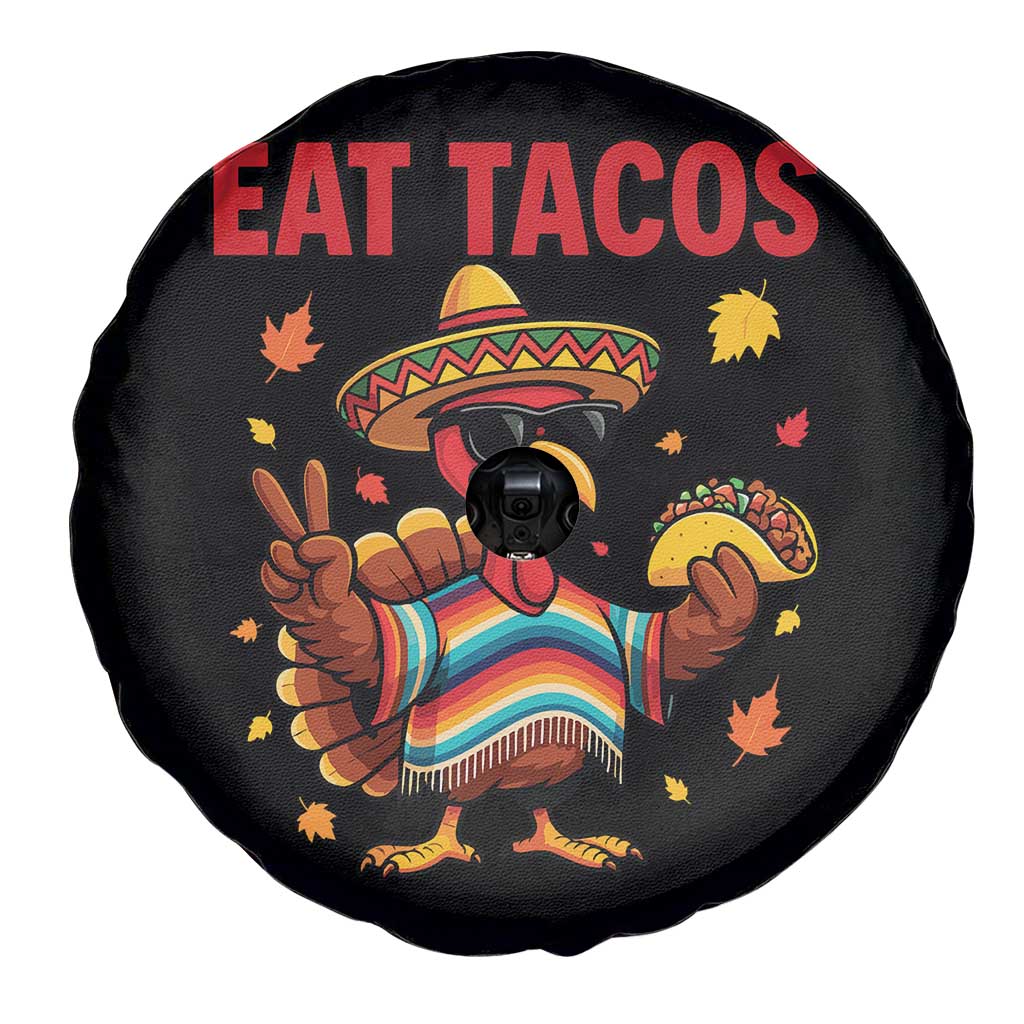 Funny Turkey Thanksgiving Spare Tire Cover Eat Tacos - Wonder Print Shop