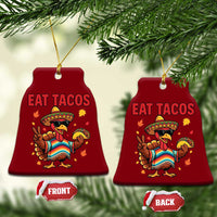 Funny Turkey Thanksgiving Ceramic Ornament Eat Tacos - Wonder Print Shop