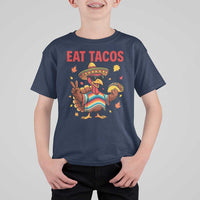 Funny Turkey Thanksgiving T Shirt For Kid Eat Tacos - Wonder Print Shop