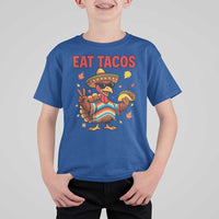 Funny Turkey Thanksgiving T Shirt For Kid Eat Tacos - Wonder Print Shop